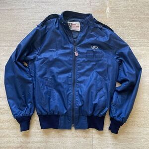 Vintage‎ 70-80s Vista Active Generation Bomber Jacket Size M Blue